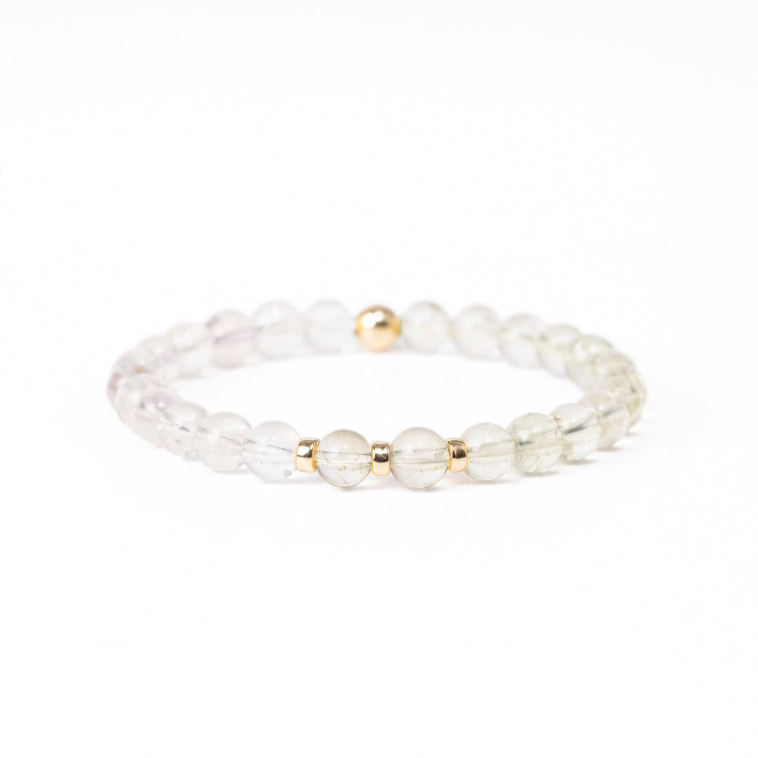 Clear Quartz Gemstone Bracelet - 6mm Beads