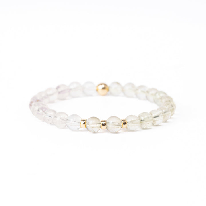 Clear Quartz Gemstone Bracelet - 6mm Beads