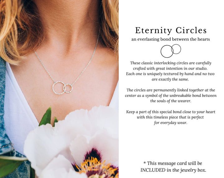 Amazing Best Friend 2 Rings Eternity Circles Necklace