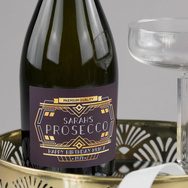 Personalised Art Deco Prosecco