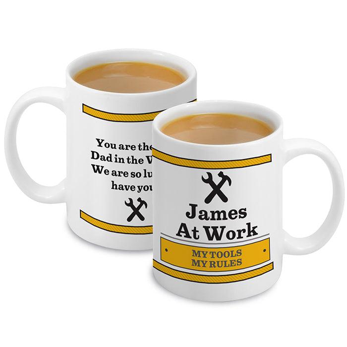 Personalised Man At Work Mug