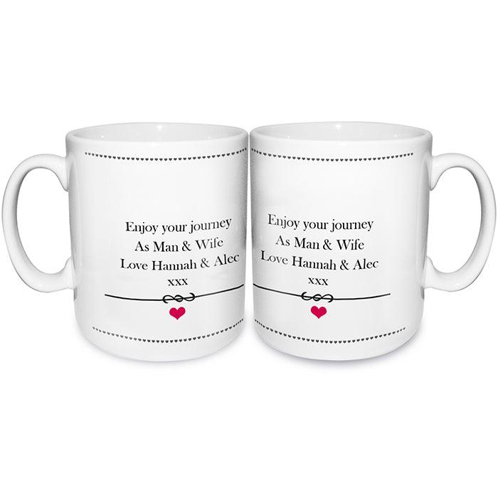 Blissful Wedding Hamper with Personalised Mr and Mrs Mugs