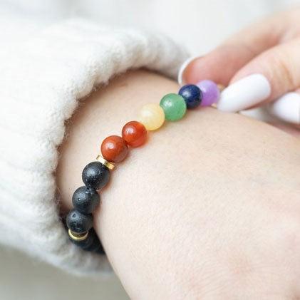 Seven Chakra Essential Oil Bracelet Set