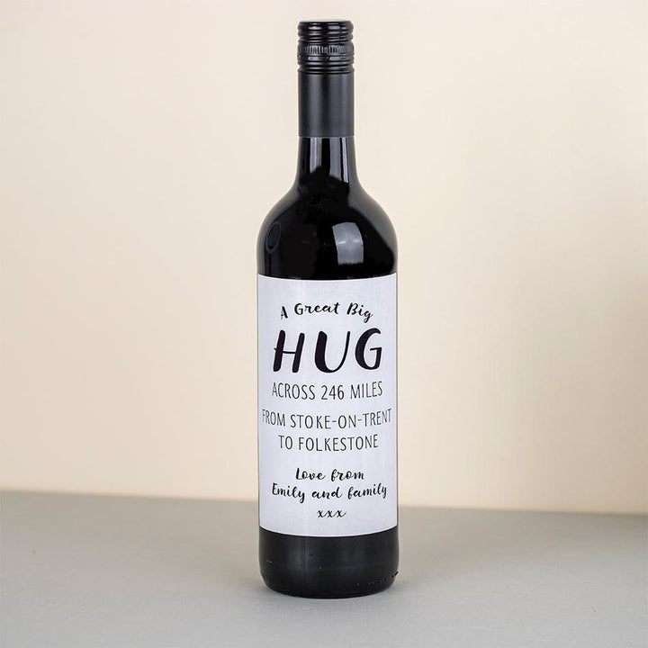 Hug Across the Miles Bottle of Wine