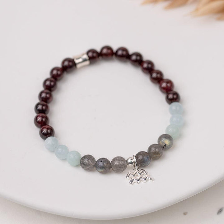 Aquarius Birthstone Gemstone Bracelet