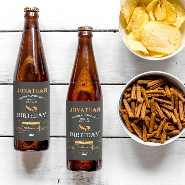 Personalised Birthday Beer and Snacks Hamper