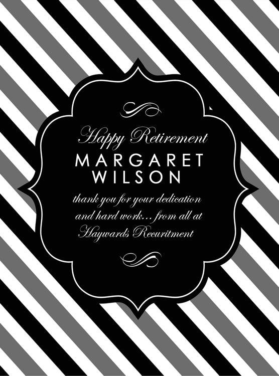 Personalised Classic Black and White Label Wine Gift