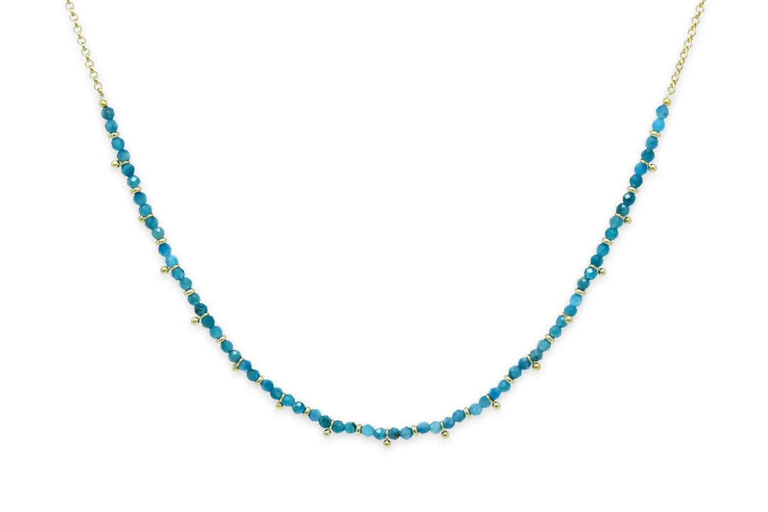 Blue Apatite Gemstone Necklace