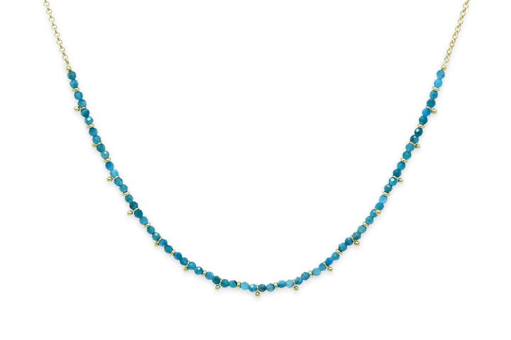 Blue Apatite Gemstone Necklace