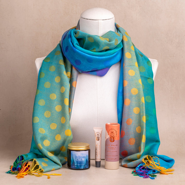 Rainbow Pashmina Scarf - Calm Gift Set