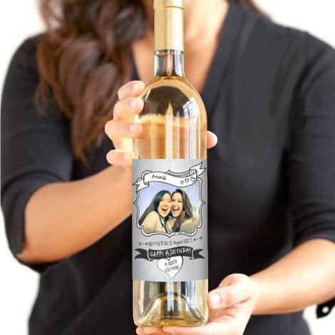 Personalised Photo Feature Birthday Wine Gift