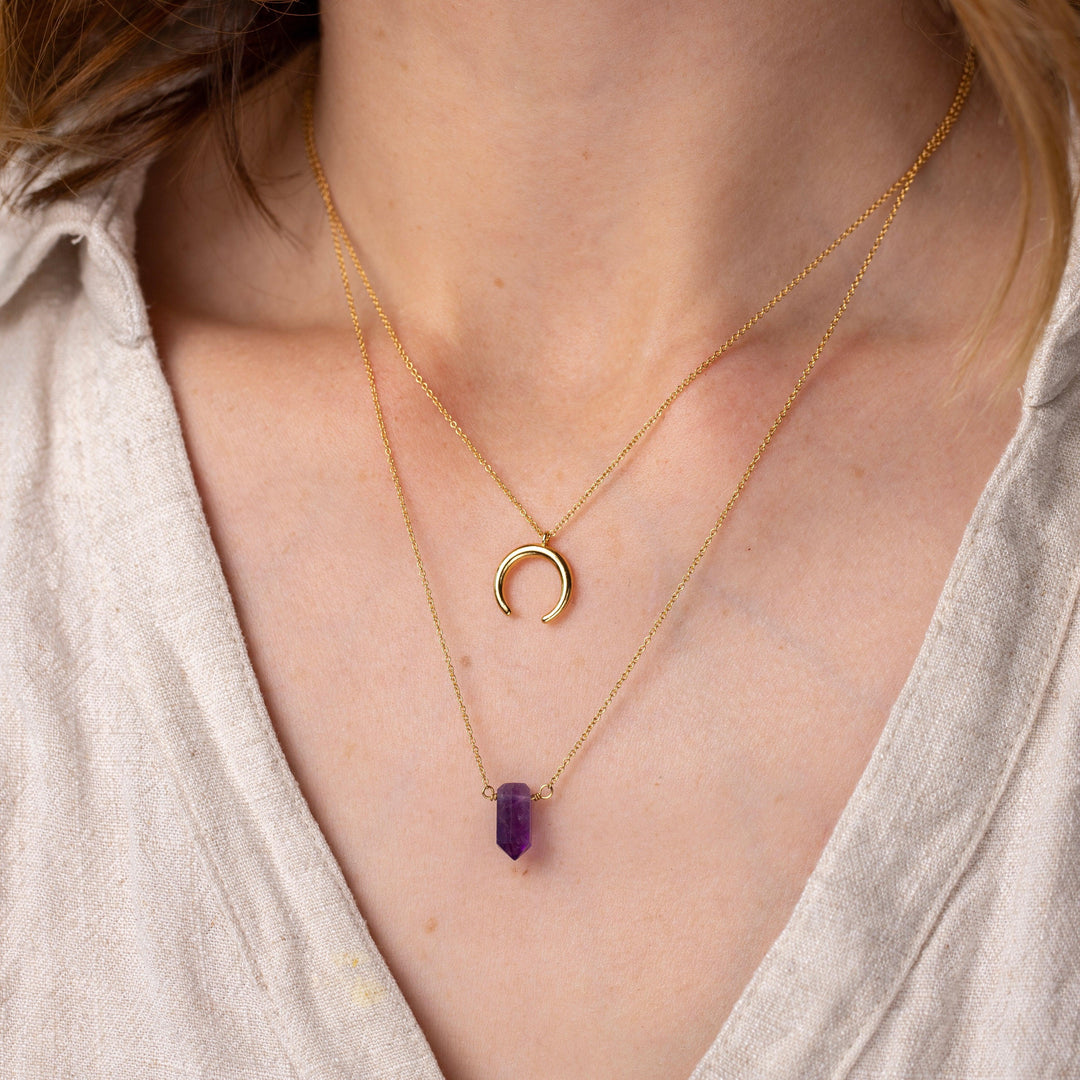 Amethyst Necklace Celestial Set