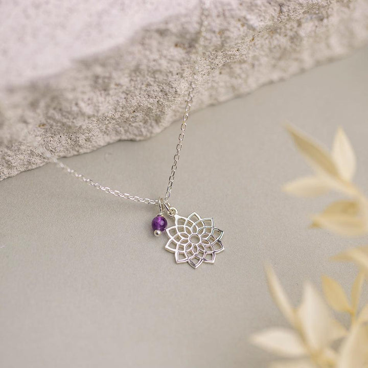 Crown Chakra Necklace with Amethyst Charm