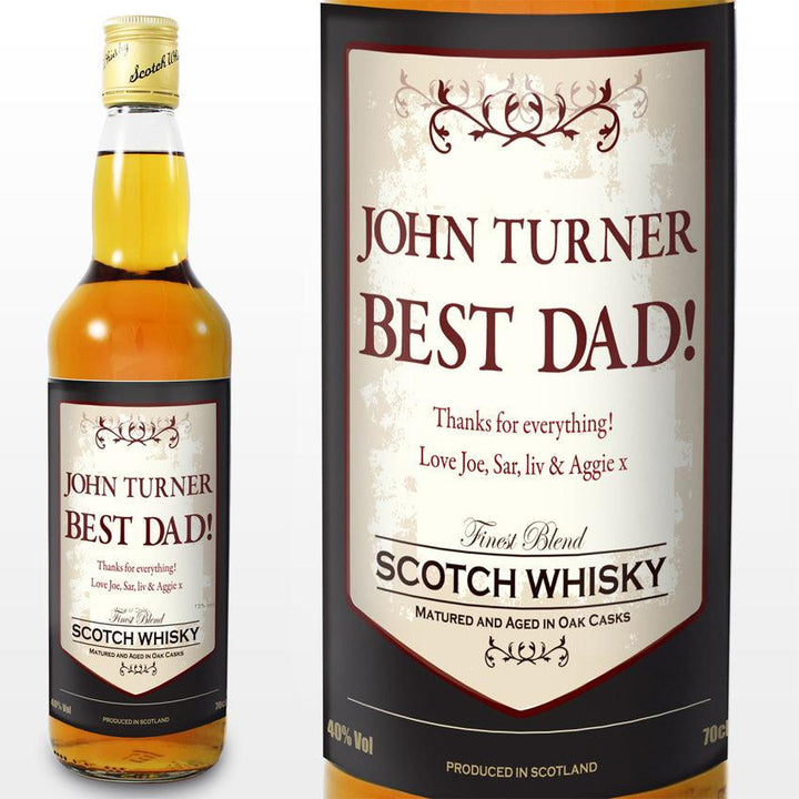 Personalised Classic Whisky Best Dad