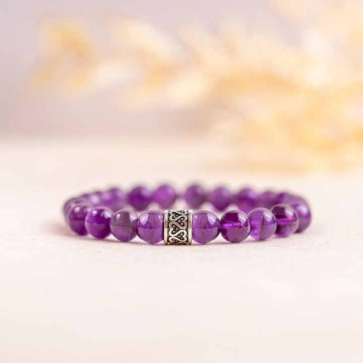 Amethyst Gemstone Bracelet 8mm