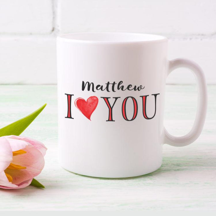 Personalised Any Name I Heart You Mug