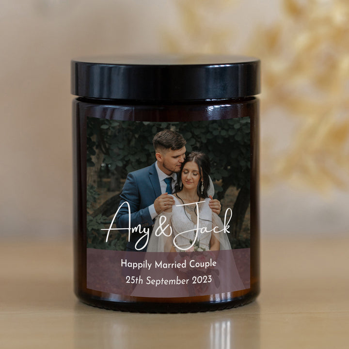 Personalised Photo Candle for the Happy Couple