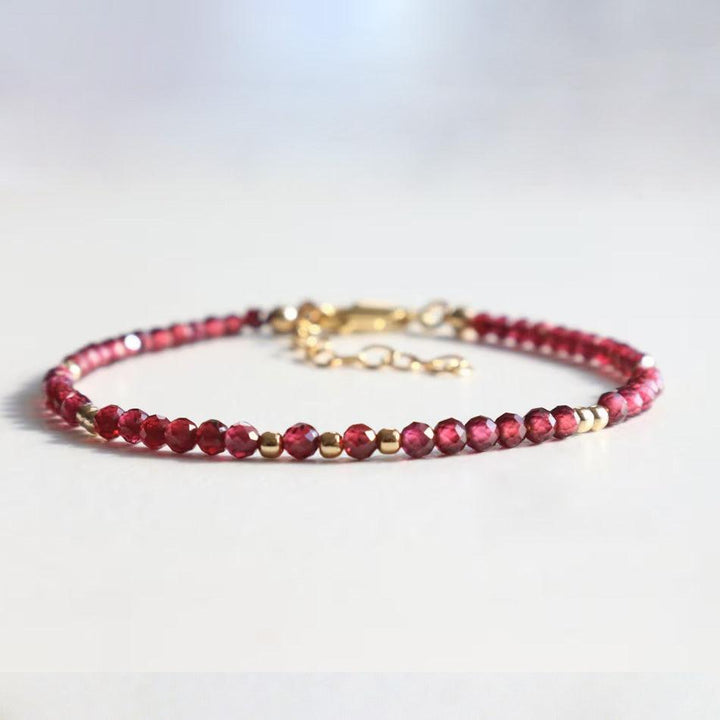 Garnet Dainty Bracelet