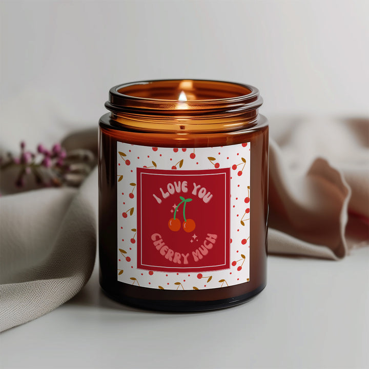 Personalised Romantic Scented Candle – I Love You Cherry Much