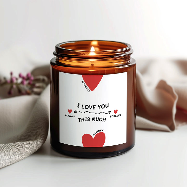 Personalised Romantic Scented Candle – I Love You This Much