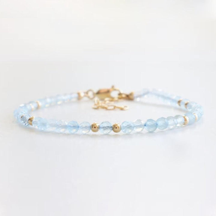 Aquamarine Dainty Bracelet