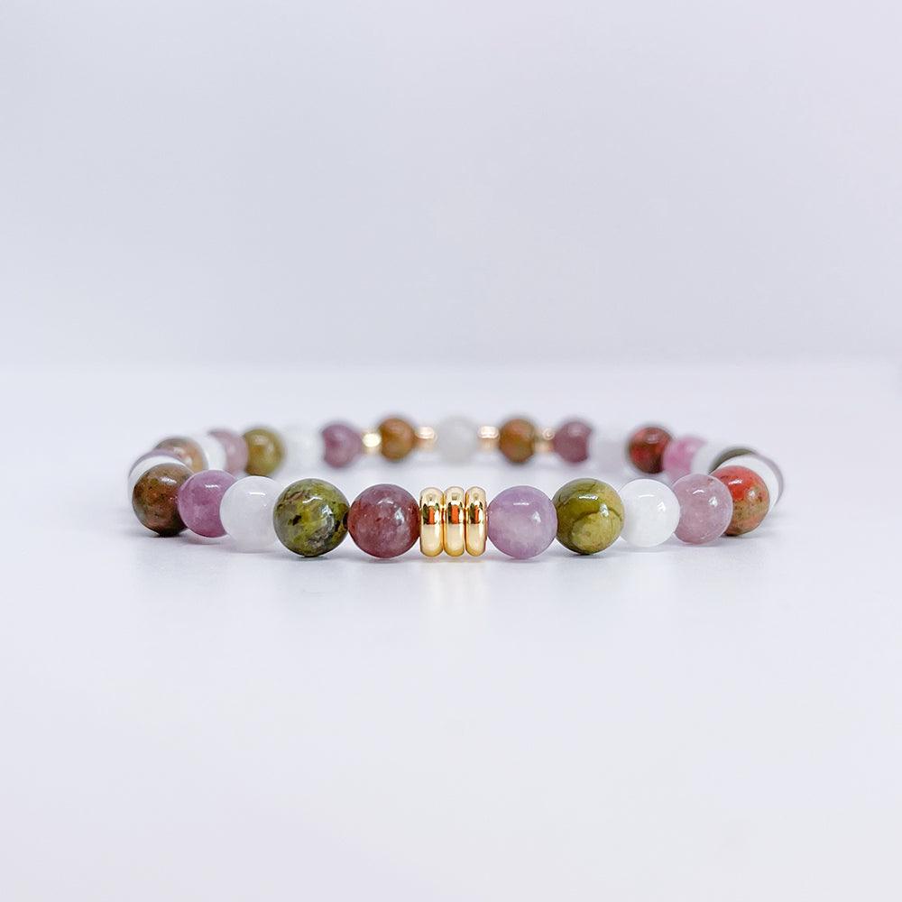 Menopause Harmony with Ukanite, Rainbow Moonstone & Lepidolite