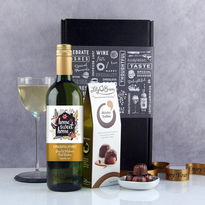 Personalised New Home Wine Gift