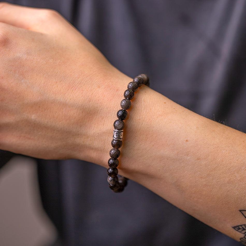 Silver Sheen Obsidian Bracelet - Ayana Collection