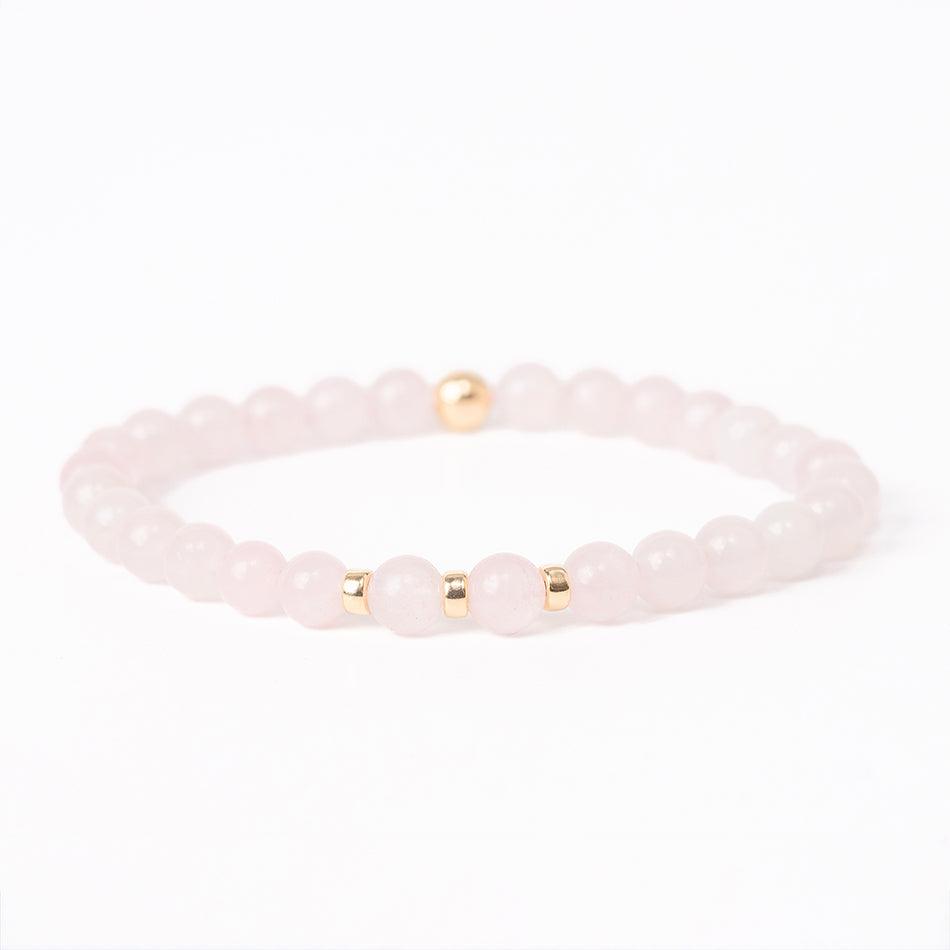 Rose Quartz Gemstone Bracelet - 6mm