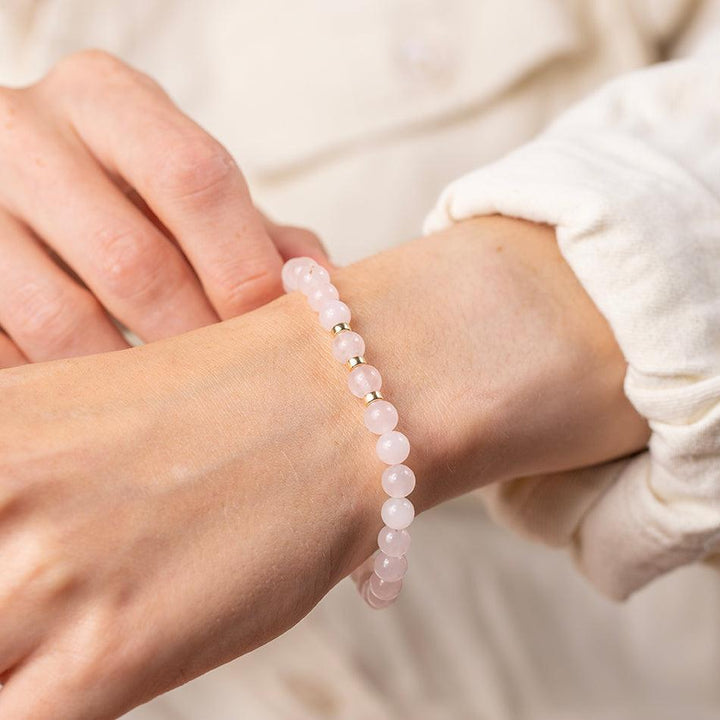 Rose Quartz Gemstone Bracelet - 6mm