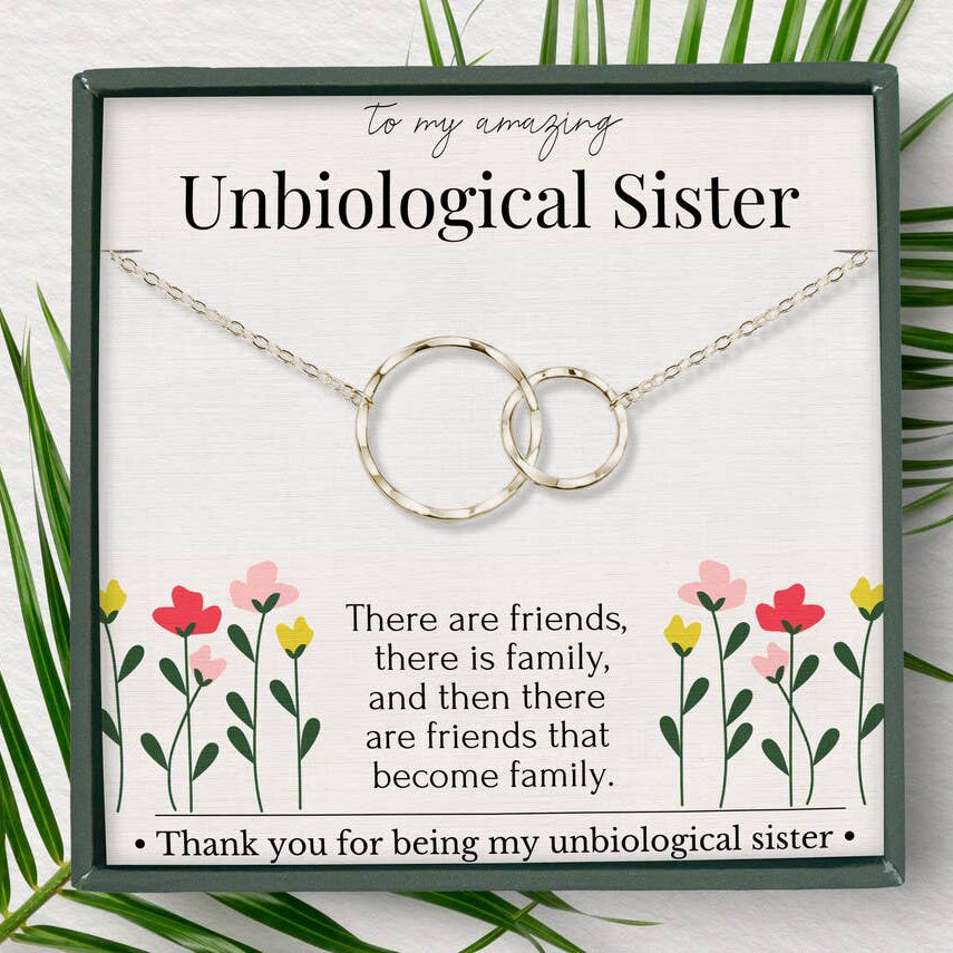 Unbiological Sister Gift - Handmade Sterling Silver Necklace