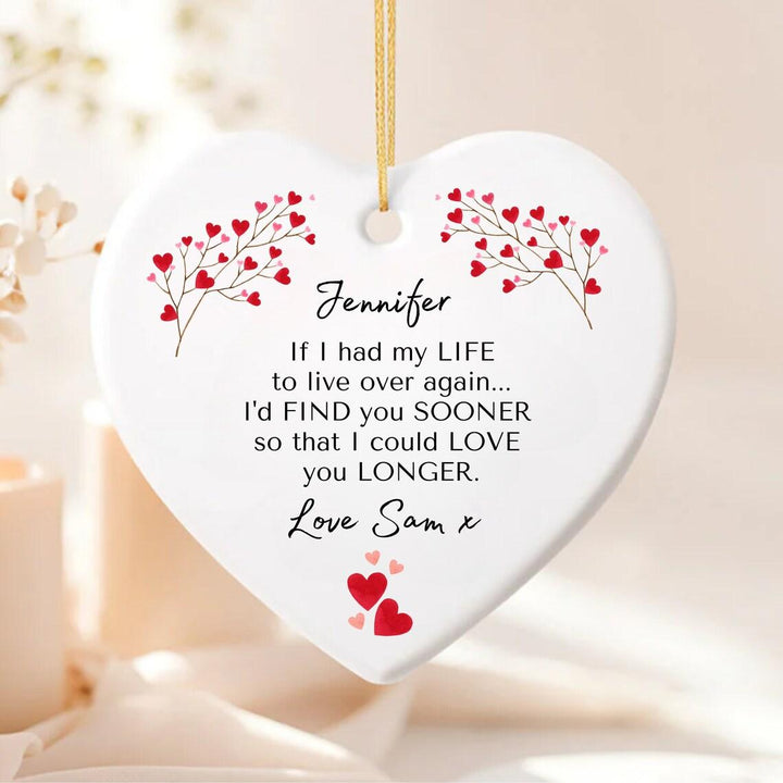 Love You Longer Ceramic Hanging Keepsake