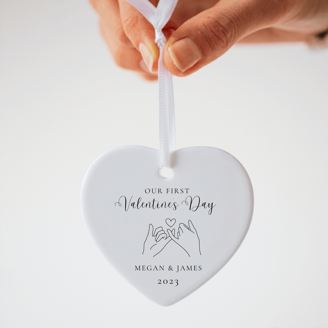 Our First Valentine's Day Ceramic Heart Keepsake