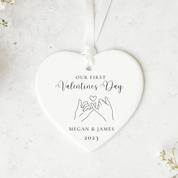 Our First Valentine's Day Ceramic Heart Keepsake