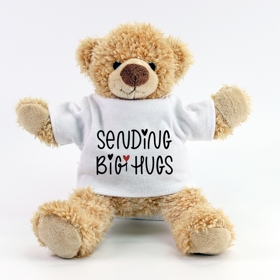 hugging teddy bear